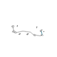 OEM 1998 Jeep Cherokee Sway Bar Link Diagram - 52087863