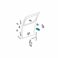 OEM 2006 Chrysler Town & Country Handle-Sliding Door Exterior Diagram - 4894510AB