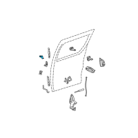 OEM 2006 Chrysler Town & Country Sliding Door Hold Open Latch Left Diagram - 68030817AA