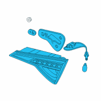OEM 2018 Hyundai Sonata Lamp Assembly-Rear Combination Inside, LH Diagram - 92403-C2100