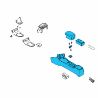 OEM 2001 Kia Spectra Console Assembly Diagram - 0K2A364410J96