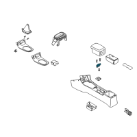 OEM 2001 Kia Sephia Hinge-Console Lid Diagram - 0K2AA64480