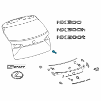 OEM 2017 Toyota Corolla iM Molding Bolt Diagram - 90119-06830