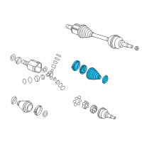 OEM 2014 Chevrolet Spark EV Boot Kit-Front Wheel Drive Shaft Tri-Pot Joint Diagram - 95327832