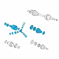 OEM 2015 Chevrolet Spark EV Joint Kit-Front Wheel Drive Shaft Tri-Pot Diagram - 95327823