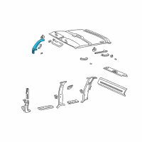 OEM 1989 GMC K1500 Molding Asm-Windshield Side Garnish <Use 1C2N*Gray Diagram - 15149738