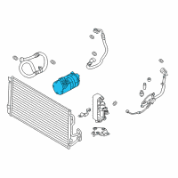 OEM 2020 BMW 430i xDrive Air Conditioning Compressor Without Magnetic Coupling Diagram - 64-52-9-299-329