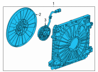 OEM Cadillac CT5 Fan Assembly Diagram - 84798305
