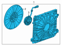OEM 2022 Cadillac CT5 Fan Assembly Diagram - 84798305