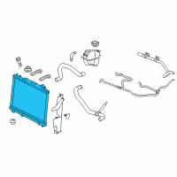 OEM 2014 Cadillac CTS Radiator Diagram - 25887194