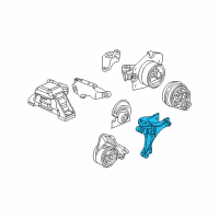 OEM 2005 Saturn Ion Transmission Mount Bracket Diagram - 15816119