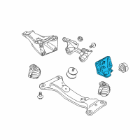 OEM 2008 BMW 335xi Engine Support Bracket Front Left Diagram - 22-11-6-760-317