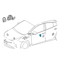 OEM Toyota Prius AWD-e Side Sensor Diagram - 8983A-0E010