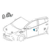 OEM 2022 Toyota Prius AWD-e Side Sensor Diagram - 8983A-0E010