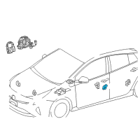 OEM 2018 Toyota C-HR Side Sensor Diagram - 89831-28030