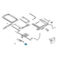 OEM Hyundai Tiburon SUNROOF Motor Kit Assembly Diagram - 81631-2CA00