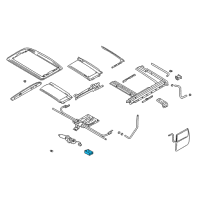 OEM 2004 Hyundai Tiburon SUNROOF Motor Kit Assembly Diagram - 81631-2CA00