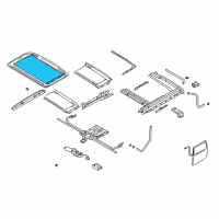 OEM Hyundai Tiburon Weatherstrip-Sunroof Glass Diagram - 81613-2C000