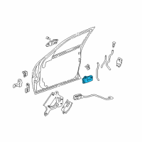 OEM 2005 Cadillac SRX Handle Asm-Rear Side Door Inside Diagram - 25759728