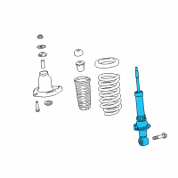 OEM 2021 Honda Ridgeline Shock Absorber Unit, Rear Diagram - 52611-T6Z-A03