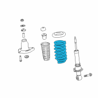 OEM 2021 Honda Ridgeline Spring, Rear Diagram - 52441-T6Z-A01