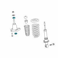 OEM Honda Ridgeline Rubber, Shock Absorber Mounting Diagram - 52631-T6Z-A01