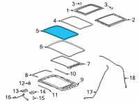 OEM Buick Envision Weatherstrip Diagram - 39149608