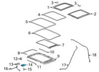 OEM 2021 Buick Envision Window Shade Motor Diagram - 84914929