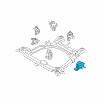 OEM 2007 Hyundai Santa Fe Transaxle Mounting Bracket Assembly Diagram - 21830-2B600