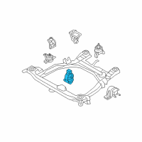 OEM 2007 Hyundai Santa Fe Bracket Assembly-Roll Stopper, Front Diagram - 21910-2B000