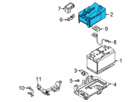 OEM Hyundai Santa Cruz INSULATION PAD-BATTERY Diagram - 37112-K5700