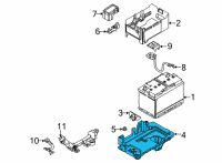 OEM 2021 Kia Sorento Tray Assembly-Battery Diagram - 37150R5000
