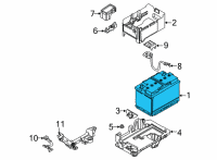 OEM 2022 Hyundai Tucson Battery Assembly Diagram - 37110-3Q700