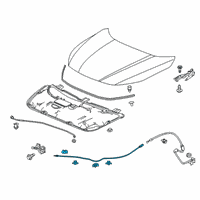 OEM 2019 Honda Insight Wire Assembly, Front Hood Diagram - 74131-TXM-A01