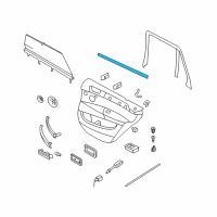 OEM 2012 BMW X6 Inner Weatherstrip, Rear Right Door Diagram - 51-35-7-179-404