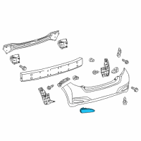 OEM 2012 Toyota Yaris Reflector Diagram - 52164-52100