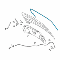 OEM 2020 Lincoln Aviator Front Weatherstrip Diagram - LC5Z-16B990-A