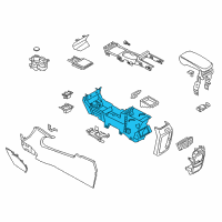 OEM Lincoln MKC Console Base Diagram - GJ7Z-78045B30-BA