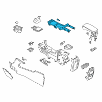 OEM 2017 Lincoln MKC Console Panel Diagram - EJ7Z-78045A76-AA