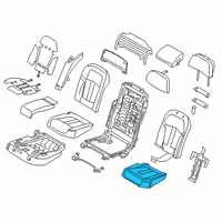 OEM BMW M760i xDrive Seat Cushion Pad Diagram - 52207354637