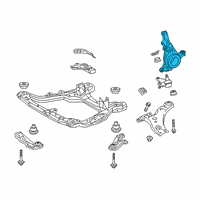 OEM 2020 Lexus RX450hL KNUCKLE, Steering Diagram - 43211-0E040