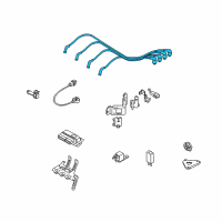 OEM Hyundai Scoupe Cable Set-Spark Plug Diagram - 27501-22B10