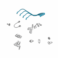 OEM 1995 Hyundai Accent Cable Set-Spark Plug Diagram - 27501-22B10