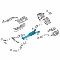 OEM 2016 Hyundai Genesis Center Muffler Assembly Diagram - 28650-B1250