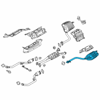 OEM 2016 Hyundai Genesis Rear Muffler Assembly, Left Diagram - 28710-B1300