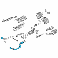 OEM 2016 Hyundai Genesis Left Muffler Assembly Diagram - 28600-B1320
