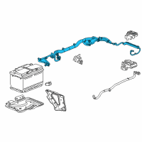OEM 2020 Chevrolet Tahoe Positive Cable Diagram - 84355668