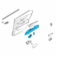 OEM Infiniti M35h Rear Door Grip Assembly, Right Diagram - 82940-1MA1A