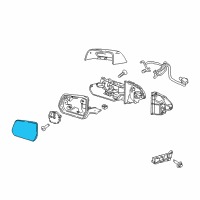 OEM 2021 GMC Acadia Mirror Glass Diagram - 84579480