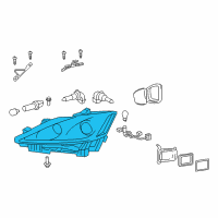 OEM 2010 Lexus IS250 Headlamp Unit Assembly, Left Diagram - 81170-53400